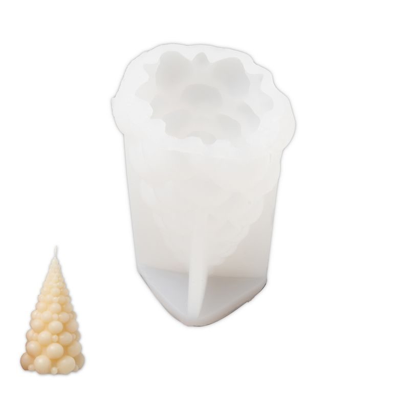 Silicone candle mould in the shape of a Christmas tree 65x130mm