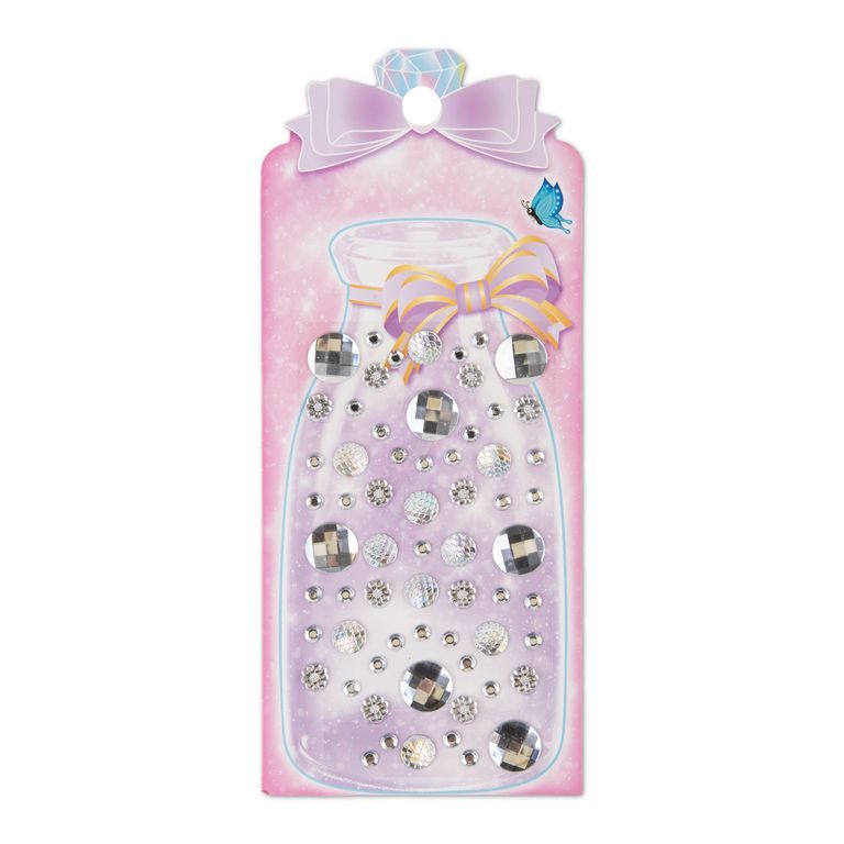 Samolepiace kamienky transparentné 65 ks