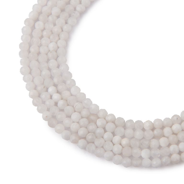 Moonstone faceted beads 4mm