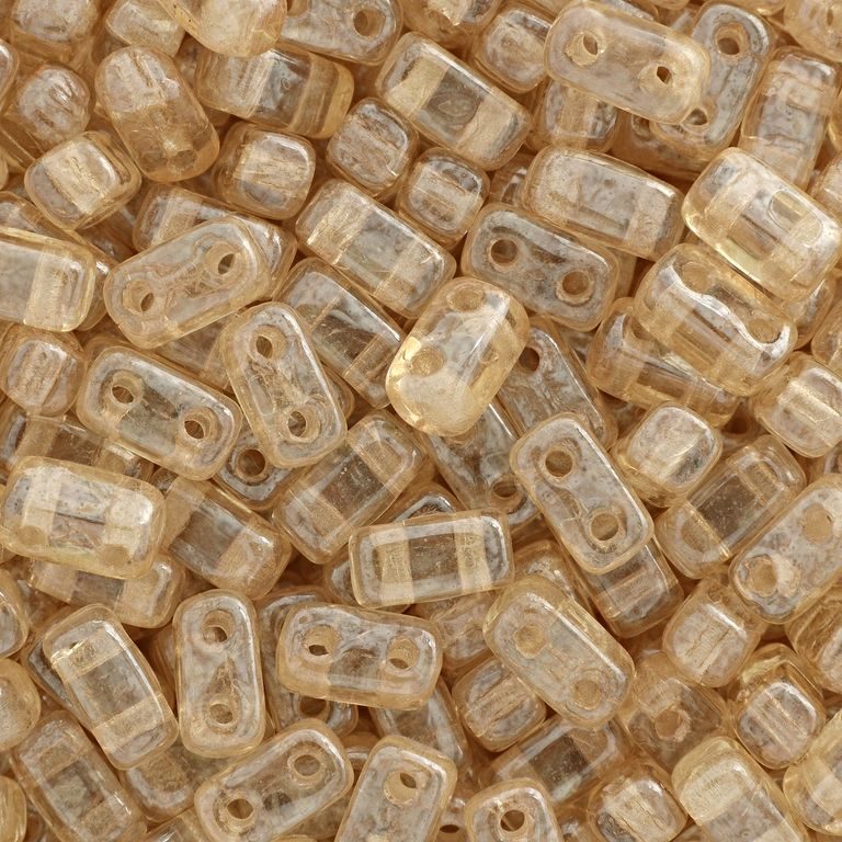 CzechMates Brick 6x3mm Luster Transparent Champagne č.69