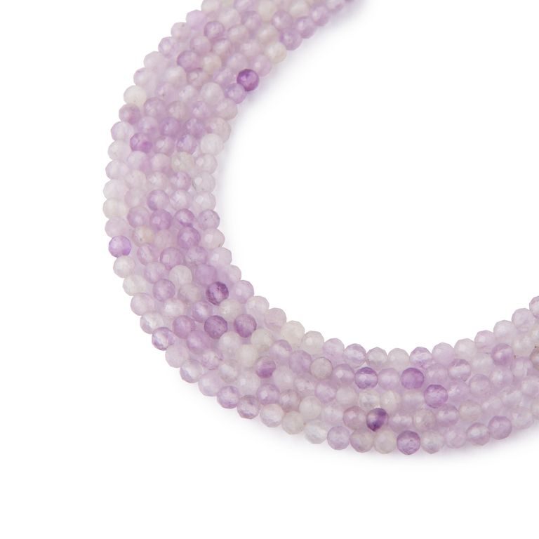 Lavender Amethyst faceted beads 2mm