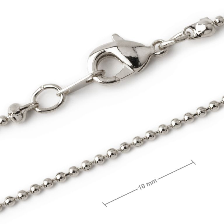 Finished chain 19 cm platinum No.40