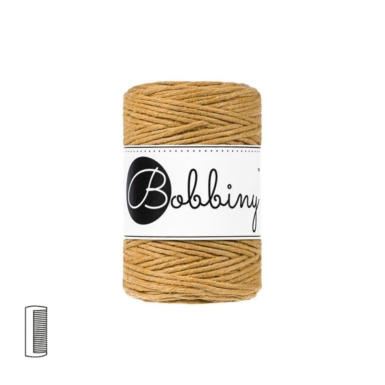 Bobbiny Macramé příze Baby 1,5mm Mustard