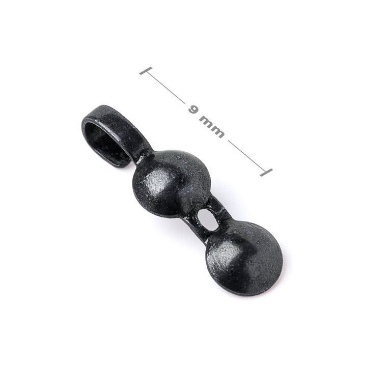 Jewellery bead tip 9mm black