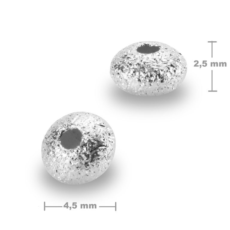 Mărgele argintii stardust 4,5x2,5mm nr.399