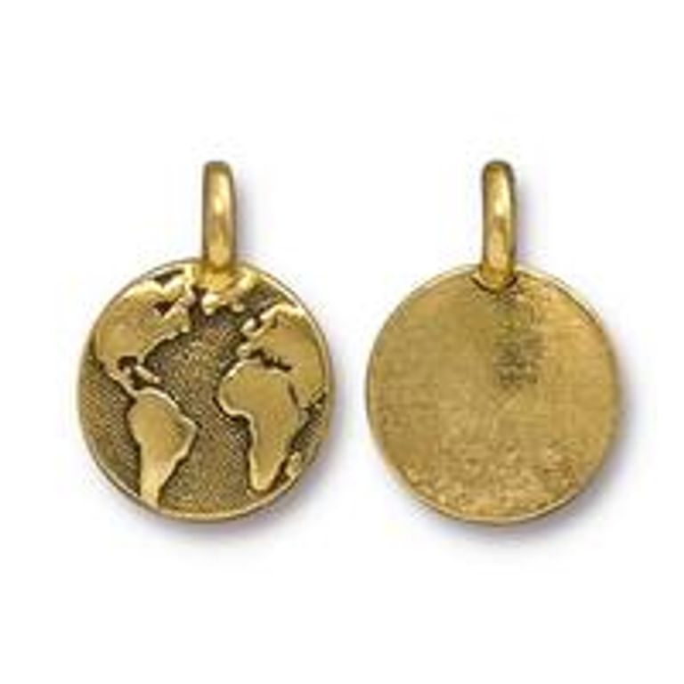 TierraCast pendant Earth antique gold