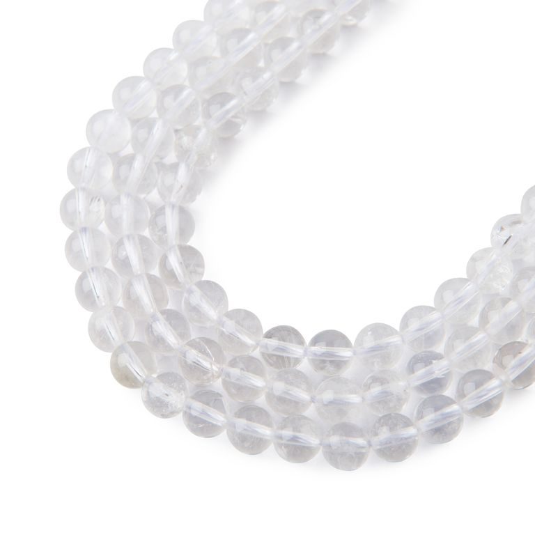 Clear Quartz - Rock Crystal beads 4mm