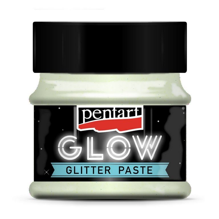 PENTART glitrová pasta svietiaca v tme 50ml dúhová/modrá