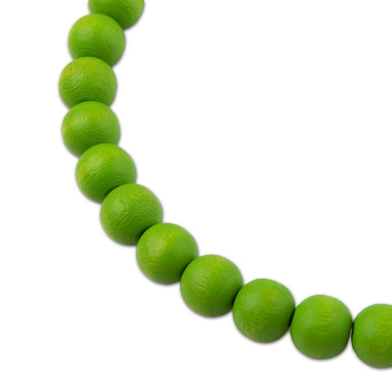 Manumi mărgele rotunde din lemn 10mm verde deschis