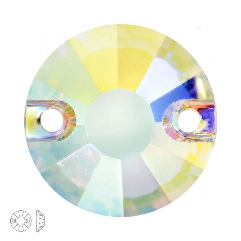 Preciosa MC našívací šatonová růže VIVA12 10 mm Crystal AB