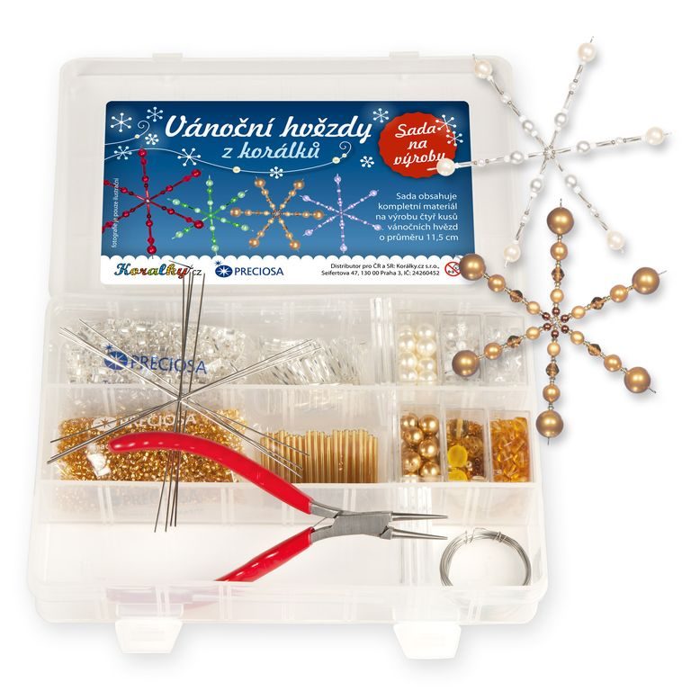 Jewellery kit for making bead Christmas decorations