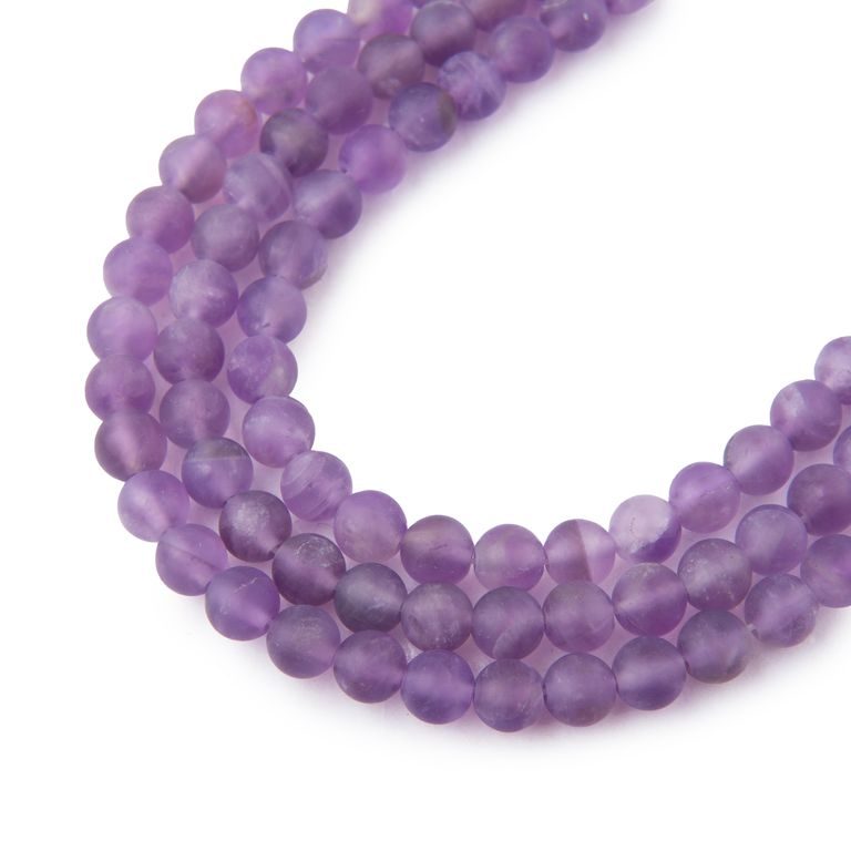 Amethyst AA beads matte 4mm