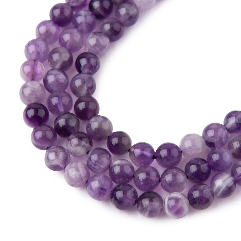 Chevron Amethyst beads 6mm