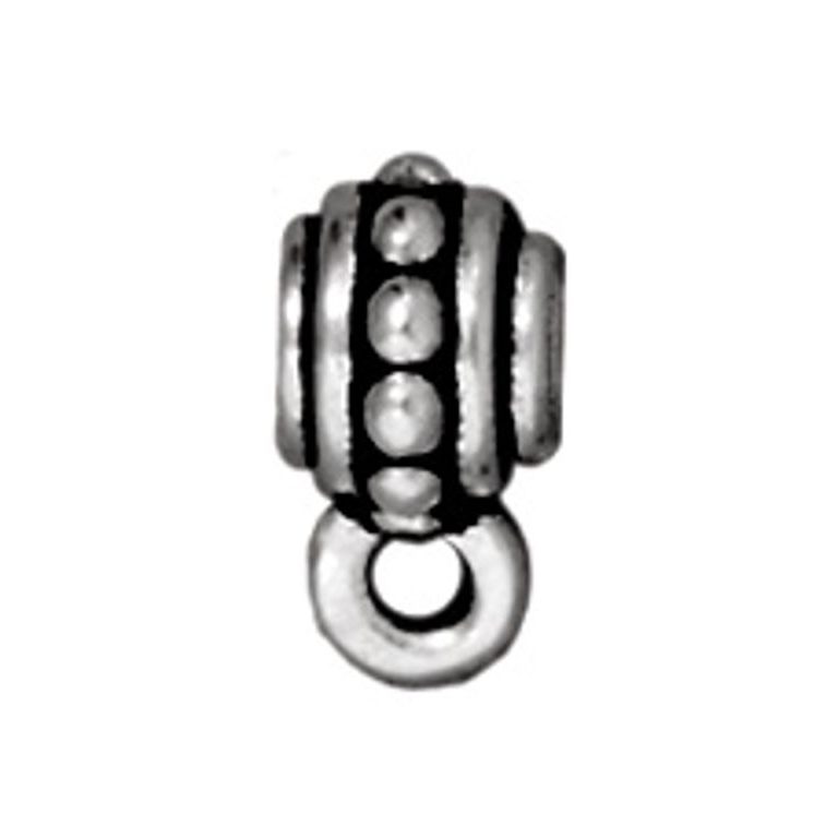 TierraCast decorative spacer with a loop antique silver