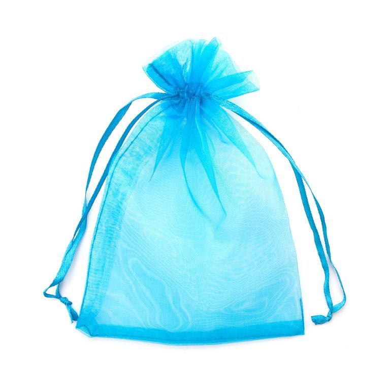 Organza bag 120x80mm light blue