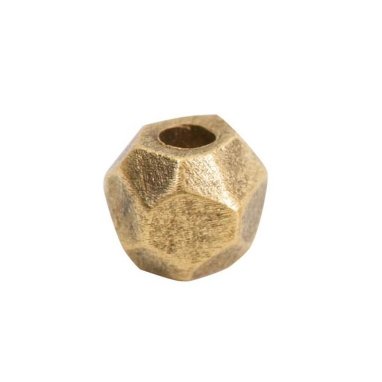 Nunn Design round faceted bead 6x5mm gold-plated