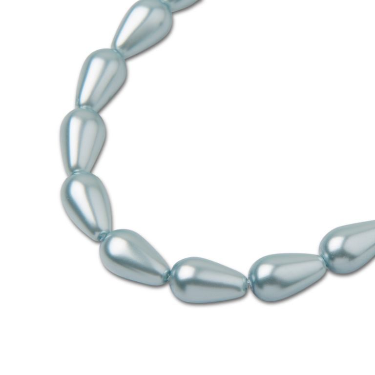 Preciosa perlă tip pară MAXIMA 10x6mm Pearl Effect Light Blue