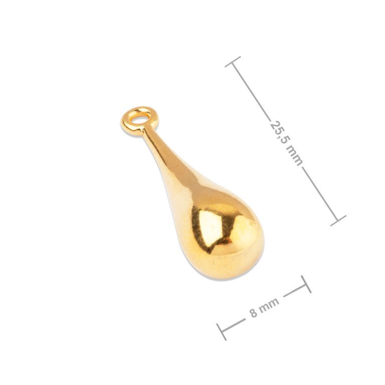 Manumi pendant drop 25x8mm gold-plated