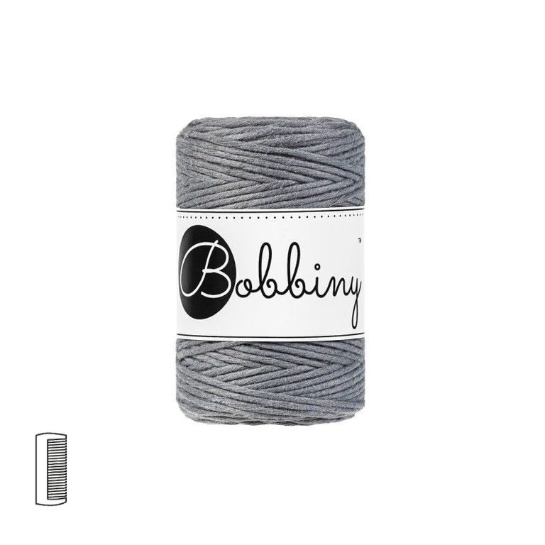 Bobbiny Macramé Cord Baby 1.5mm Steel