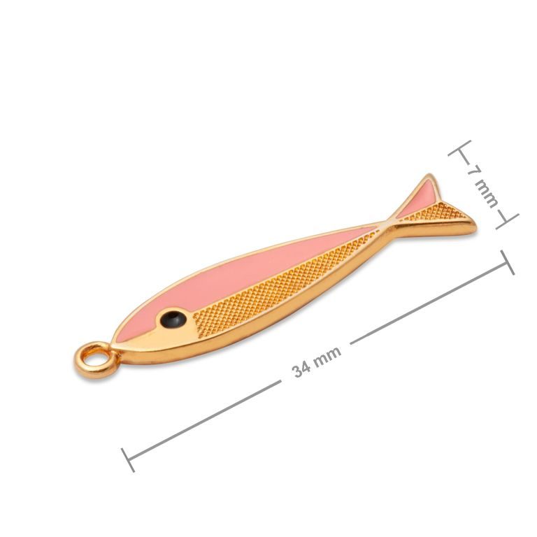 Manumi pendant sardine 34x7mm gold-plated