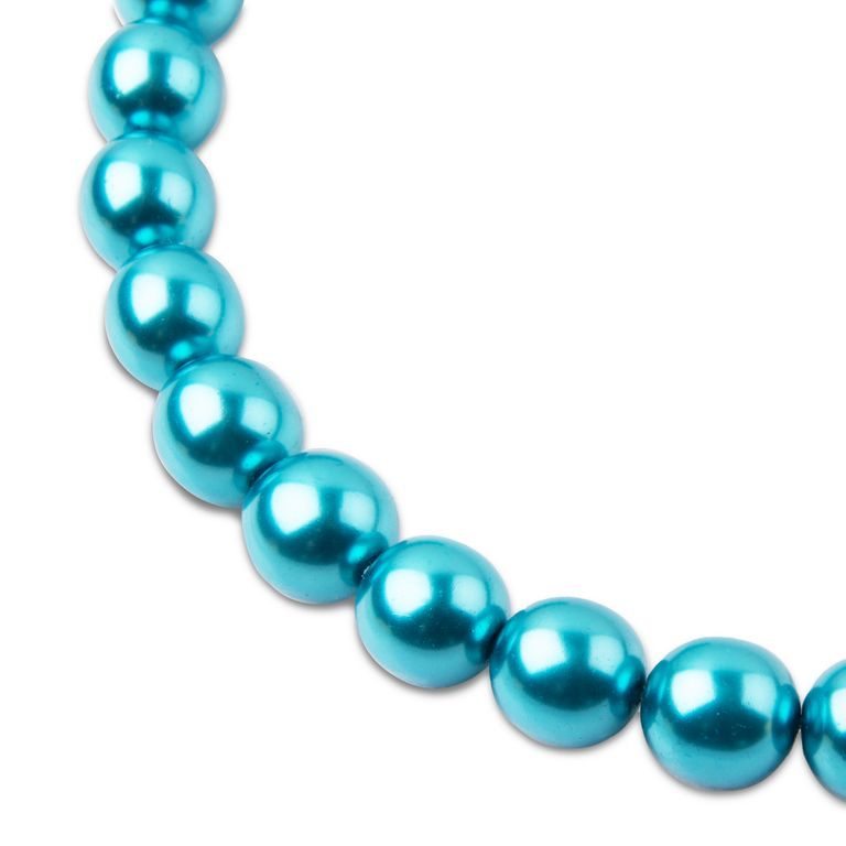 Glass pearls 10mm turquiose