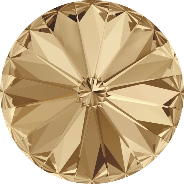 SWAROVSKI Rivoli 1122 12 mm Crystal Golden Shadow F