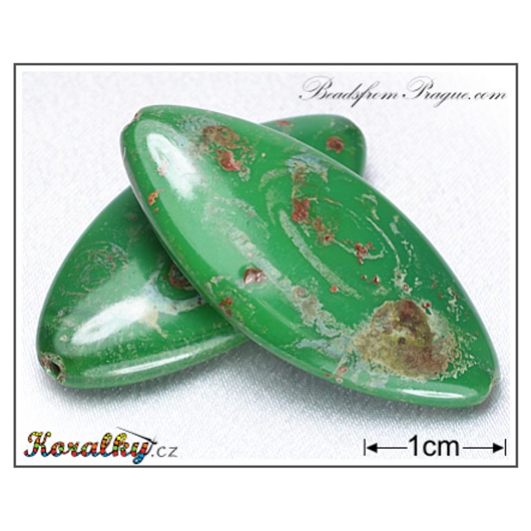 Czech glass Travertin pressed beads No.72