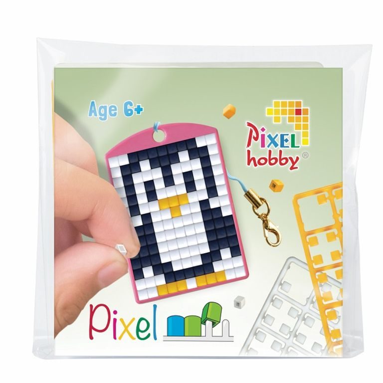 Pixel keychain penguin or toucan