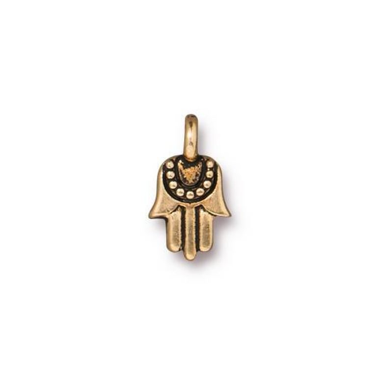 TierraCast pendant Mini Hamsa antique gold