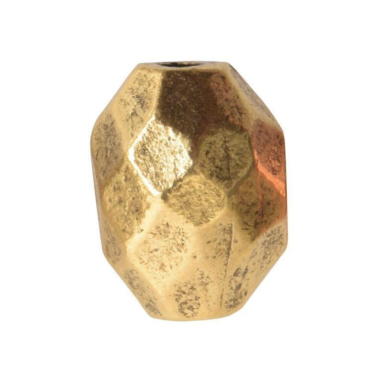 Nunn Design faceted bead barrel 12,5x9mm gold-plated