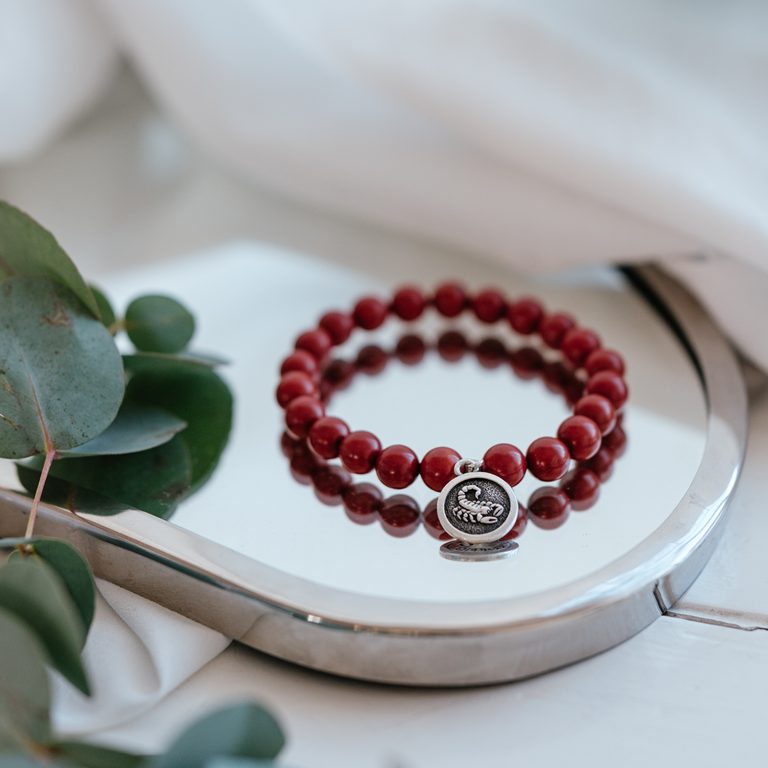 Manumi kreatívna sada na výrobu náramku z minerálov so znamením zverokruhu Škorpión