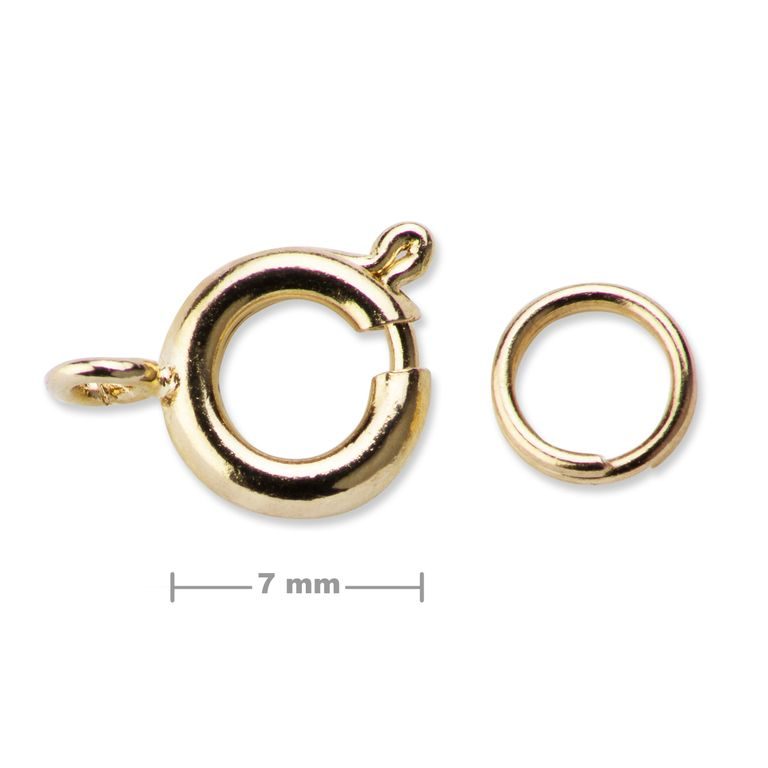 Spring ring clasp 7mm gold