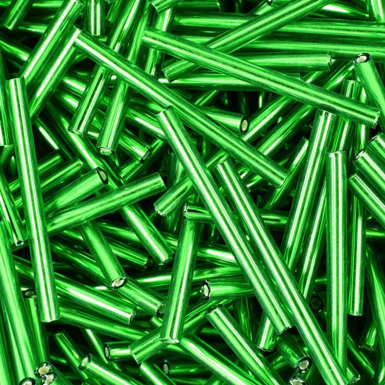 Skleněné trubičky rovné 30mm zelené