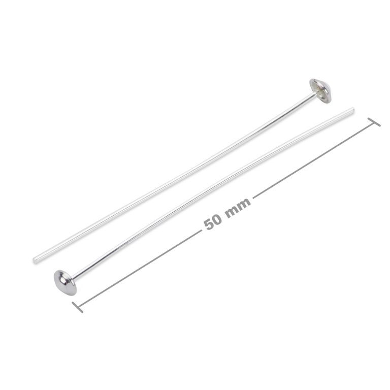 Stříbrná nýtová ketlovací jehla 50 x 0,8 mm