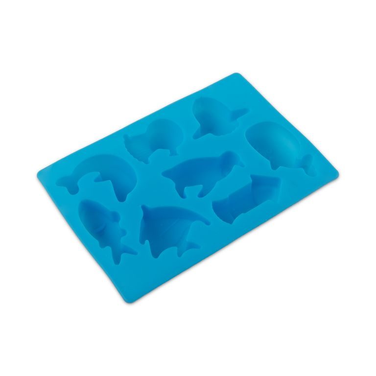 Silicone mould for casting soap mass with sea designs