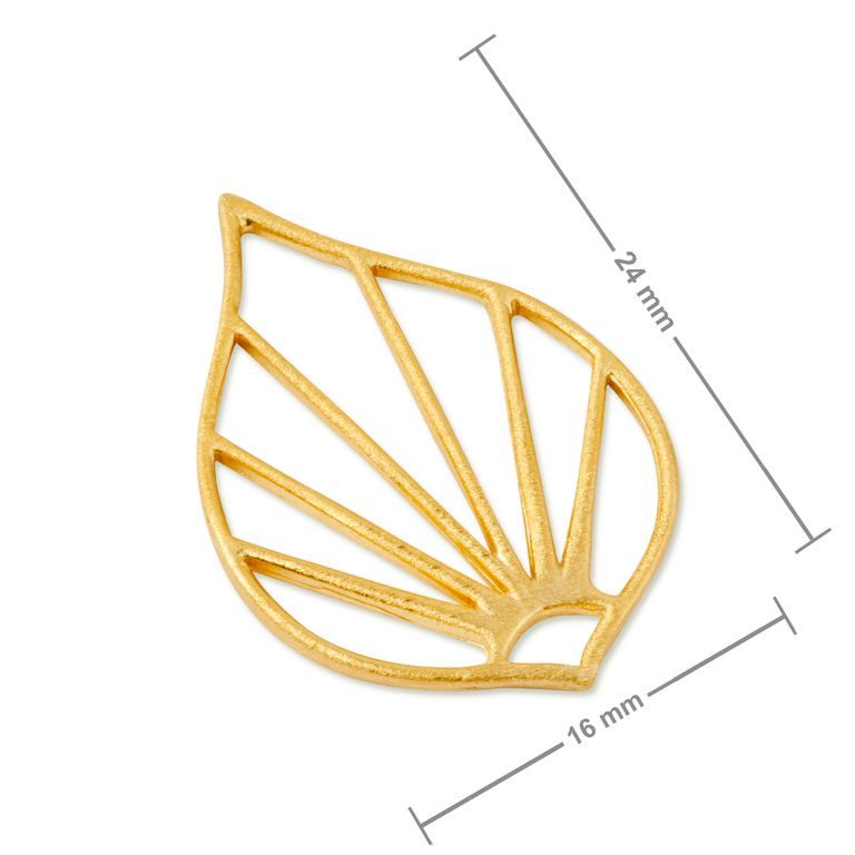 Amoracast přívěsek velký list palmy 24x16mm pozlacený