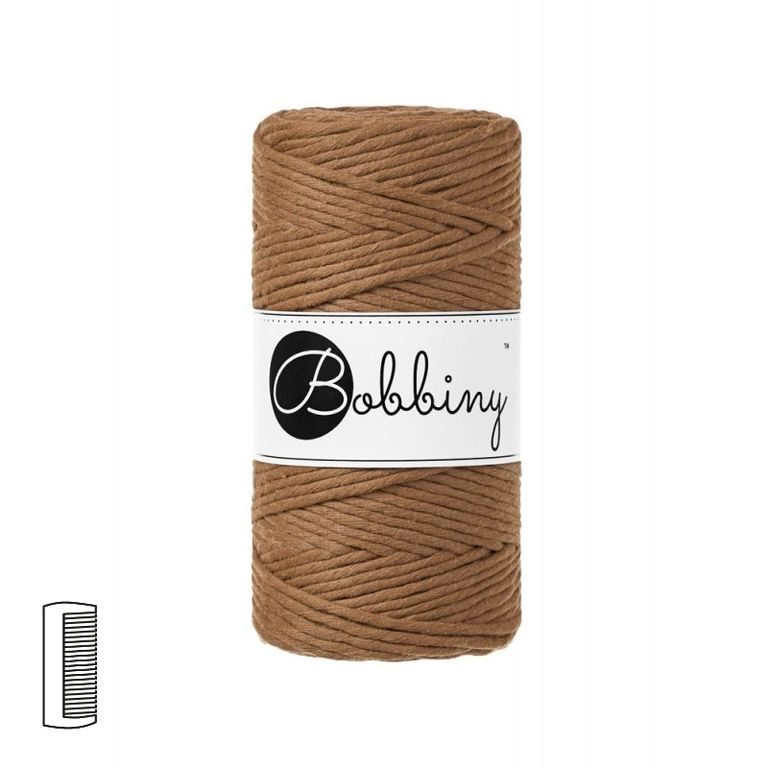 Bobbiny Macramé příze Regular 3mm Caramel