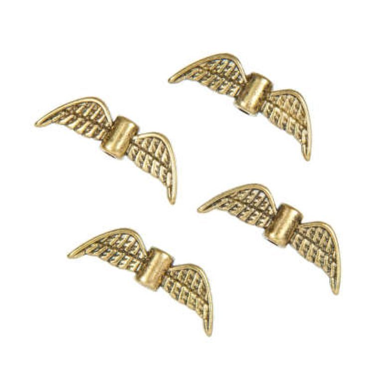 Andělská křídla 21,5x7,5x3 mm zlatá č. 12