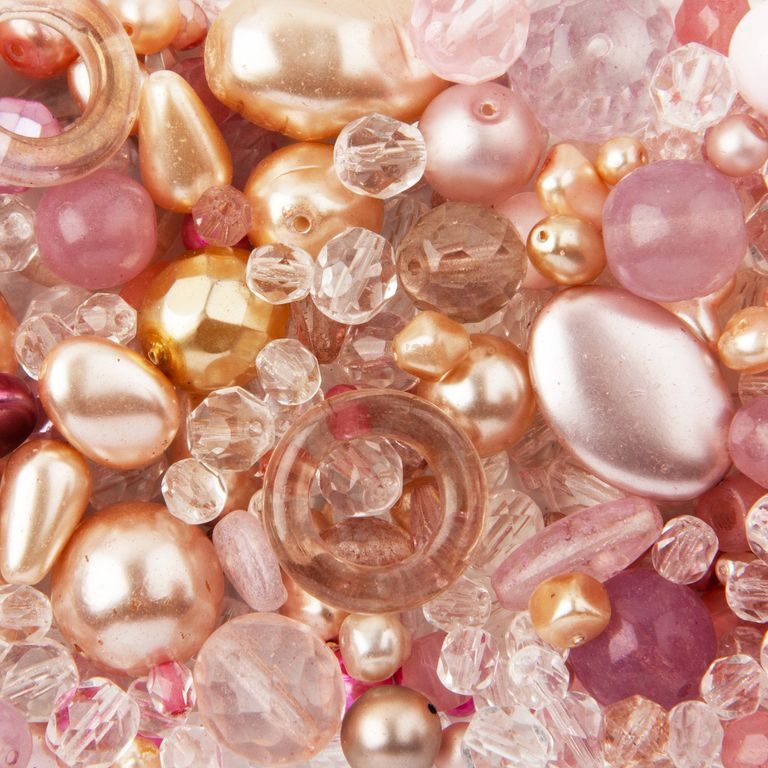 Czech glass beads mix pink
