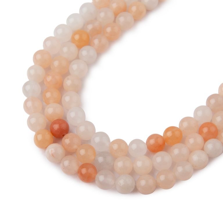 Pink Peach Aventurine beads 4mm