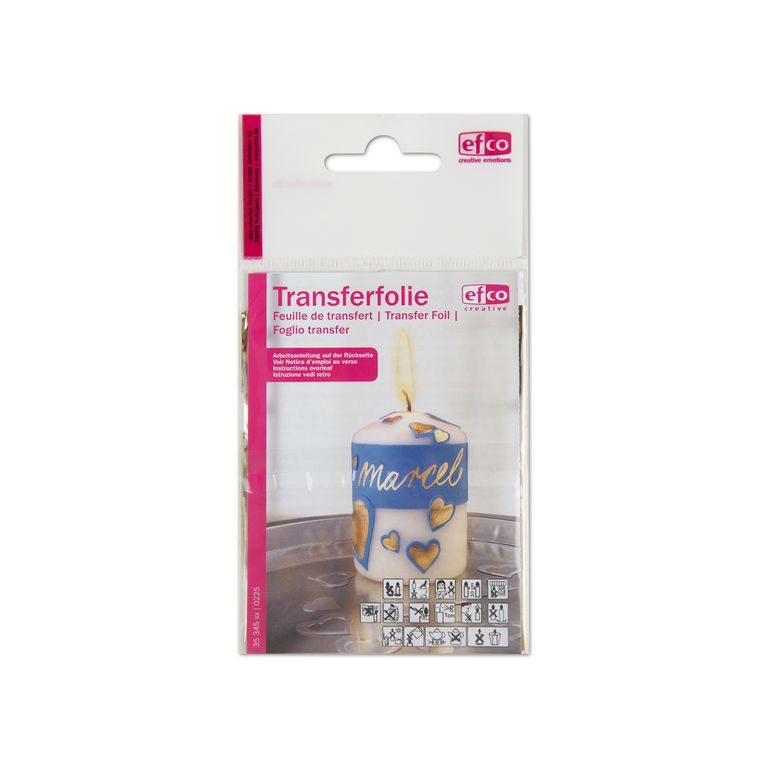 Transferová fólia na sviečky v zlatej farbe