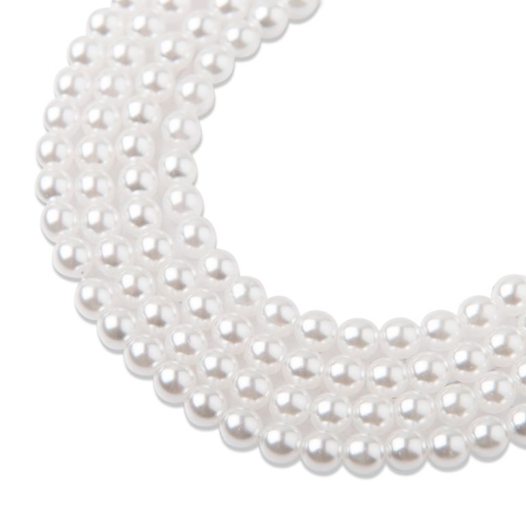 Glass pearls 4mm white