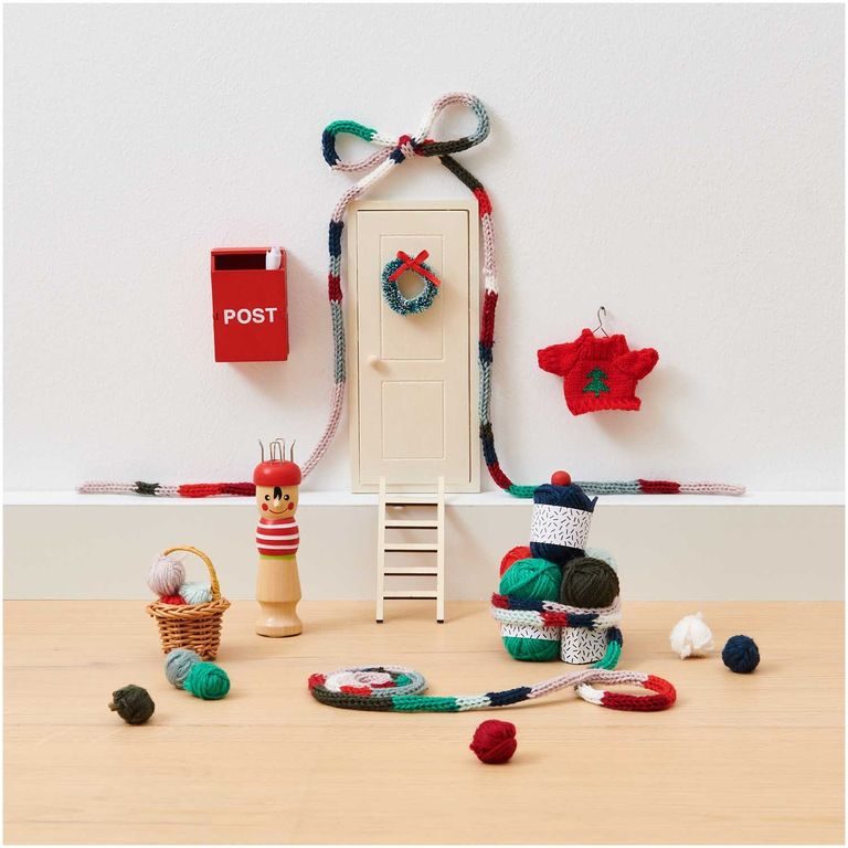 Sada klubíček na háčkování polyakryl 10ks X-Mas