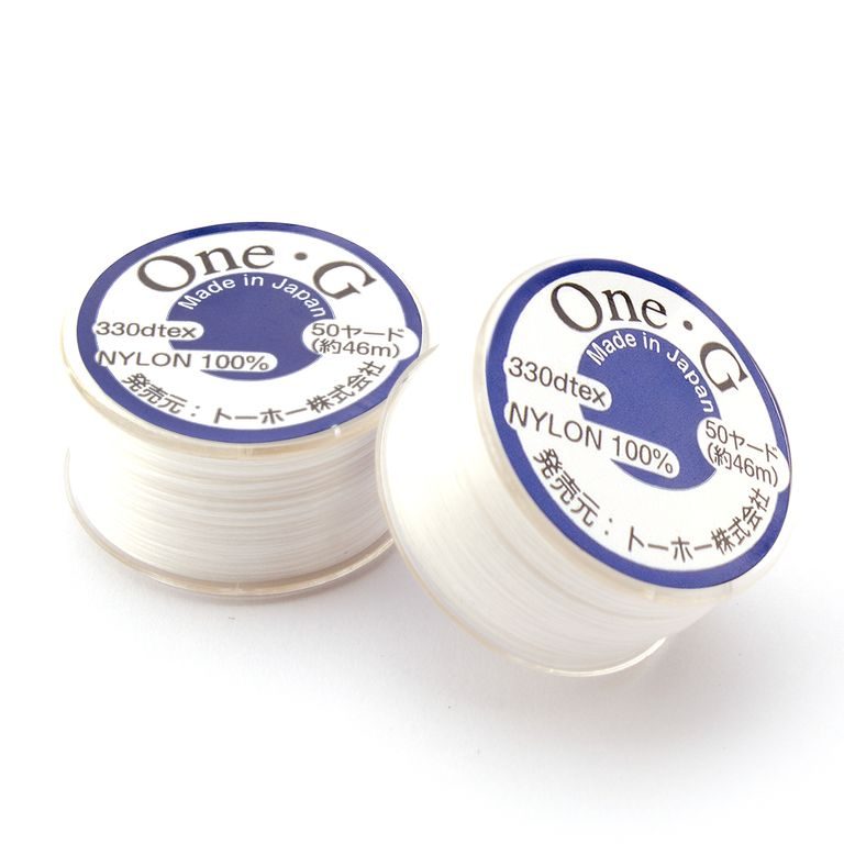 Toho One-G nylon beading thread white No.1