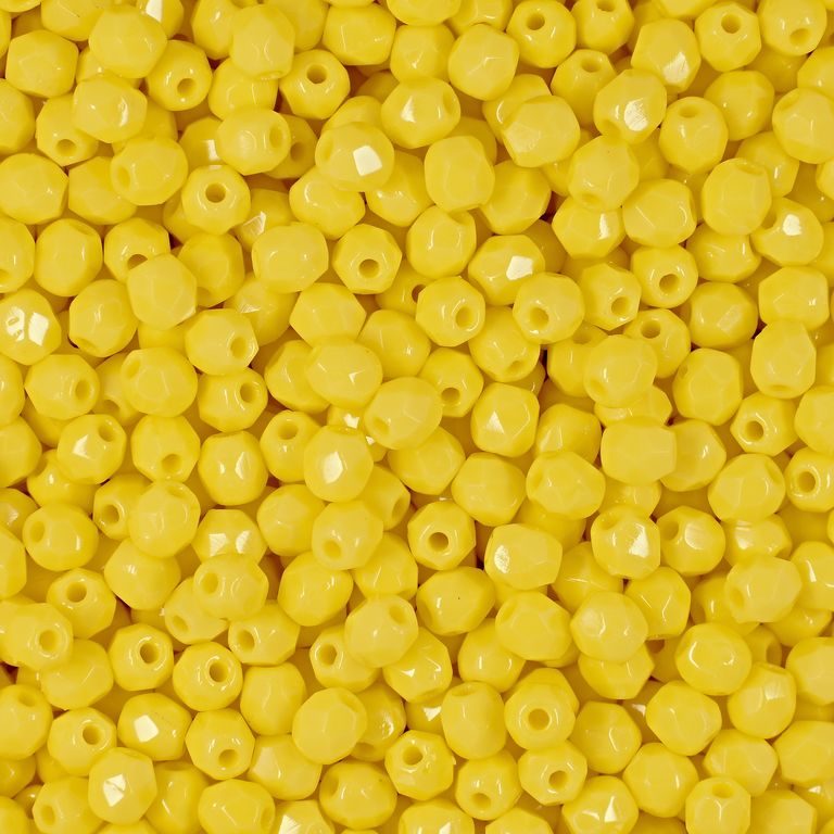 Mărgele șlefuite 3mm Opaque Yellow