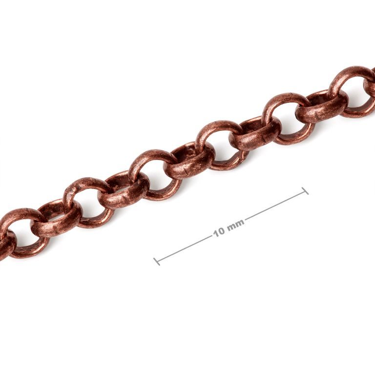 Unfinished jewellery chain antique copper No.48