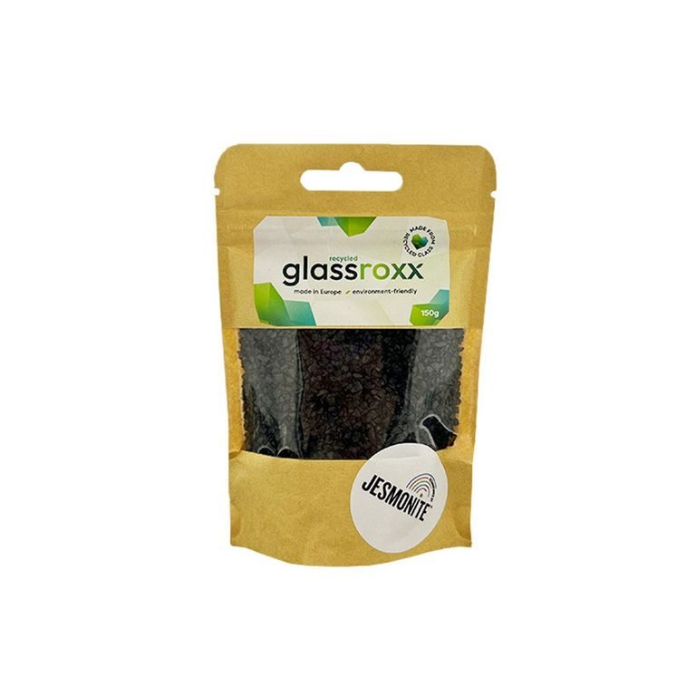 Jesmonite skleněné kamínky GlassRoxx černé 150 g
