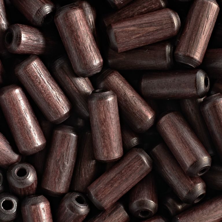 Czech wooden beads stick 15x6mm dark brown No.59