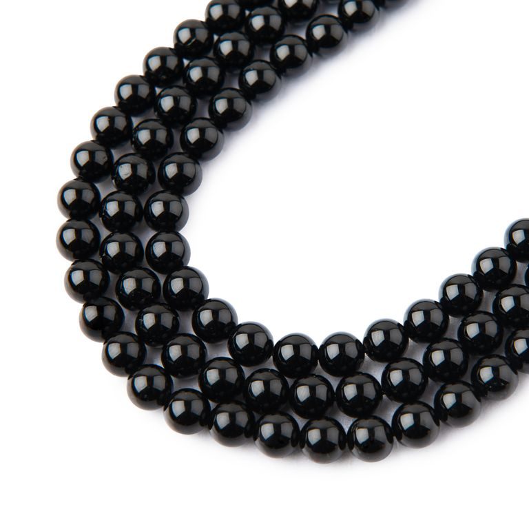 Black Tourmaline beads 4mm
