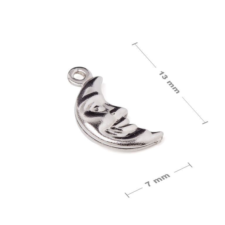 Stainless steel 316L pendant moon